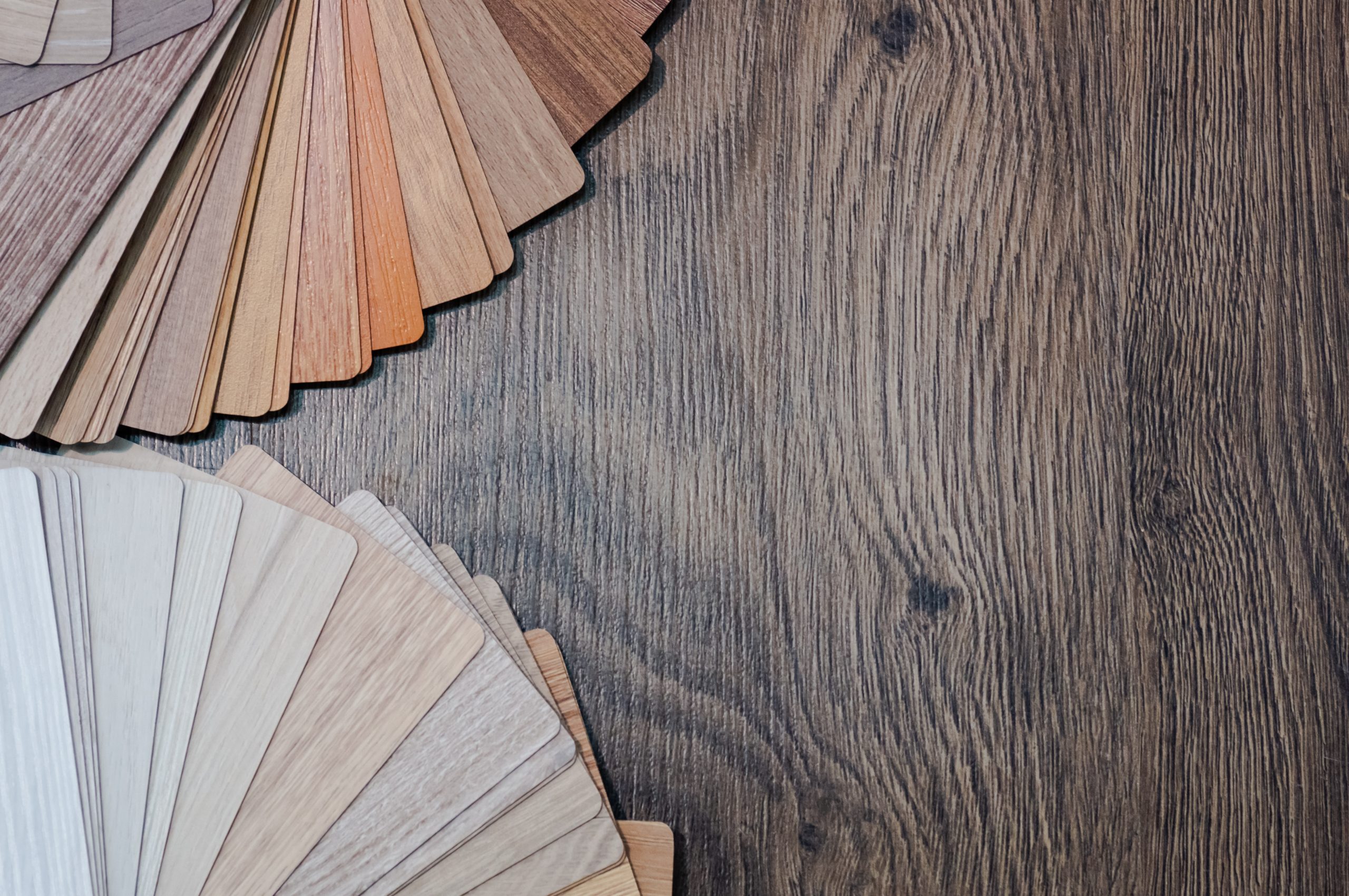 Wooden samples for floor laminate or furniture in home or commercial building.Small color sample boards. Image for design